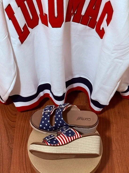 Corkys Womens Yeah Okay Americana Sandals - Picture 4 of 9